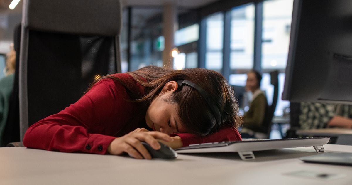 sleeping at your desk
